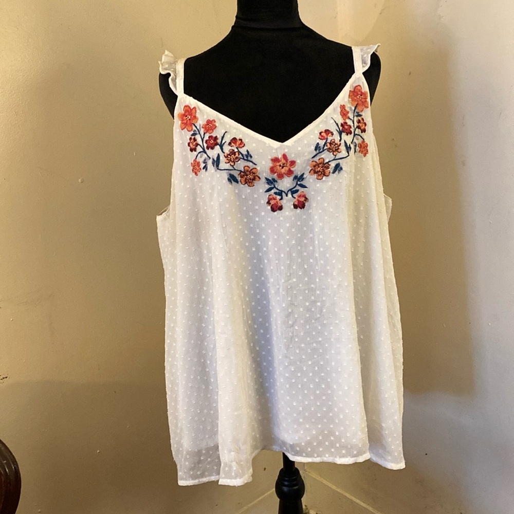 Torrid Flutter Camisole with Flower Embroidering